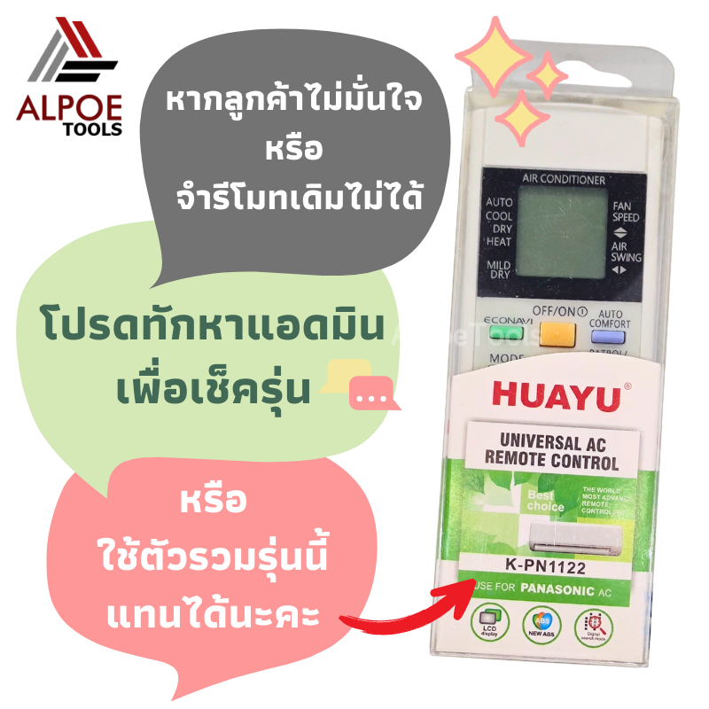 รีโมทแอร์ Panasonic มีปุ่ม iAUTO รหัส A75C00470