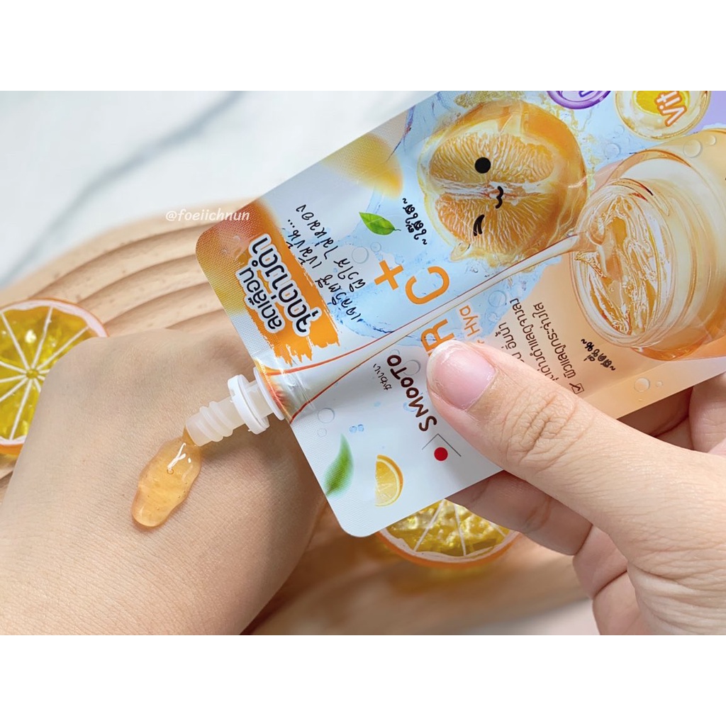 (1ซอง) Smooto Power C Hya Bright Up Soothing Gel สมูทโตะ พาวเวอร์ ซี ไฮยา ไบร์ท อัพ ชูทติ้ง เจล