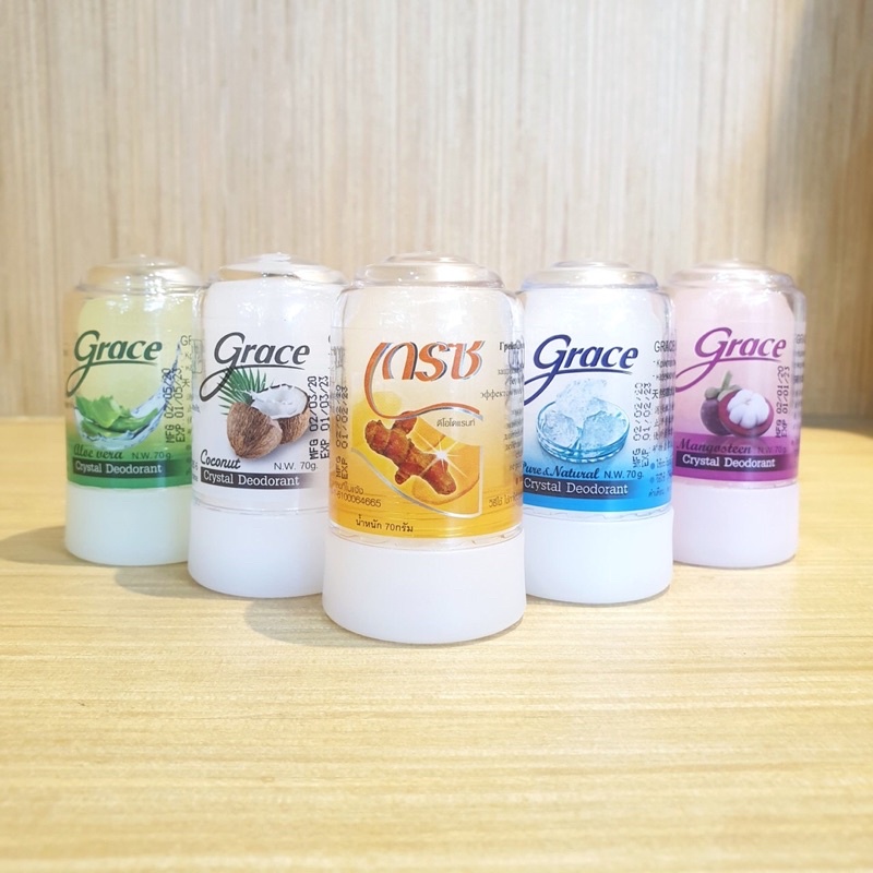 Grace เกรซ โรลออนระงับกลิ่นกาย จากสารส้ม 70 g