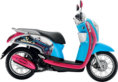 Sticker HONDA SCOOPY I ปี2013 รุ่น16 ติดรถสี ฟ้า ดำ (เคลือบเงาแท้) สติ๊กเกอร์ ติดรถมอเตอร์ไซค์ ฮอนด้า สกู๊ปปี้ ไอ