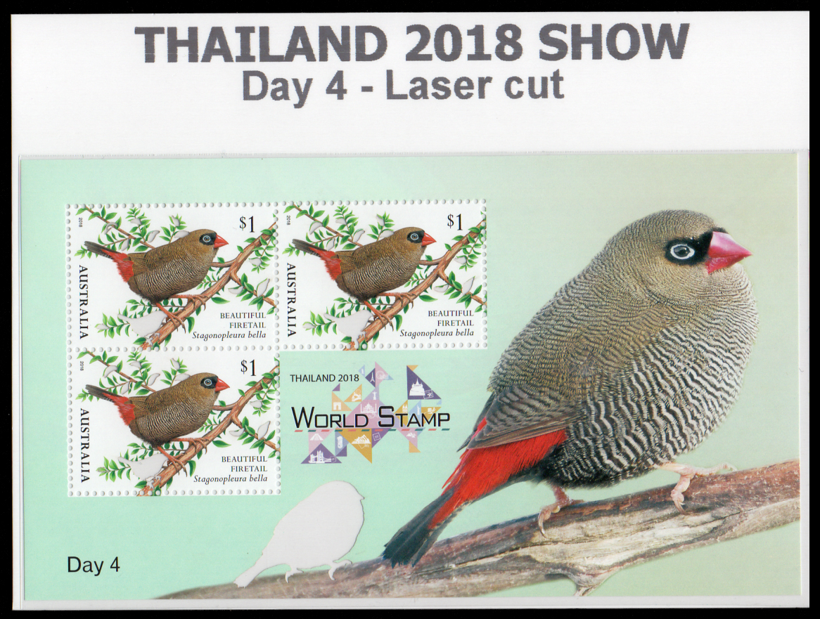 ชีทงานแสดงแสตมป์โลก 2561 ออสเตรเลียรูปนก (ครบชุด)