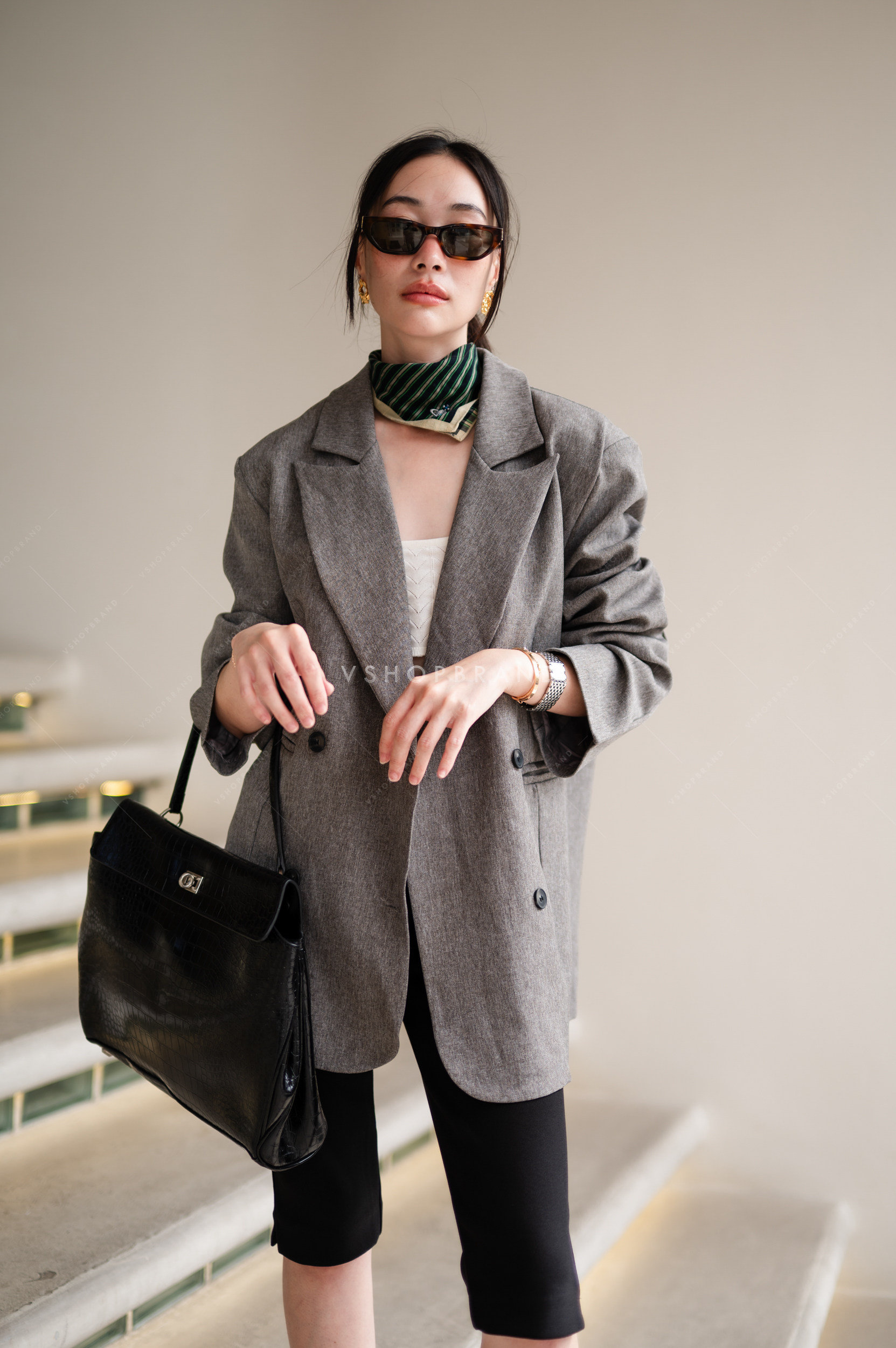 Blazer สูทแขนยาวหระดุมหน้า