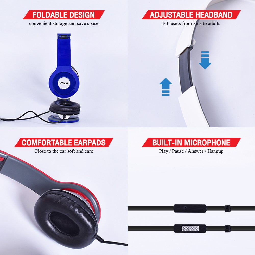 OKER SM-350 OKER หูฟังพร้อมไมค์ SMALLTALK 3.5 มม HP-HM-OK-350XX