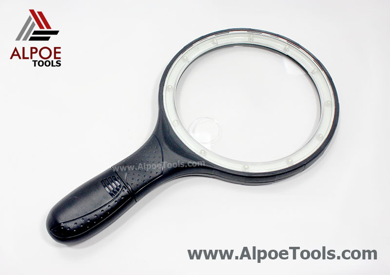 แว่นขยาย ไฟรอบ 10 LED 2 Lens