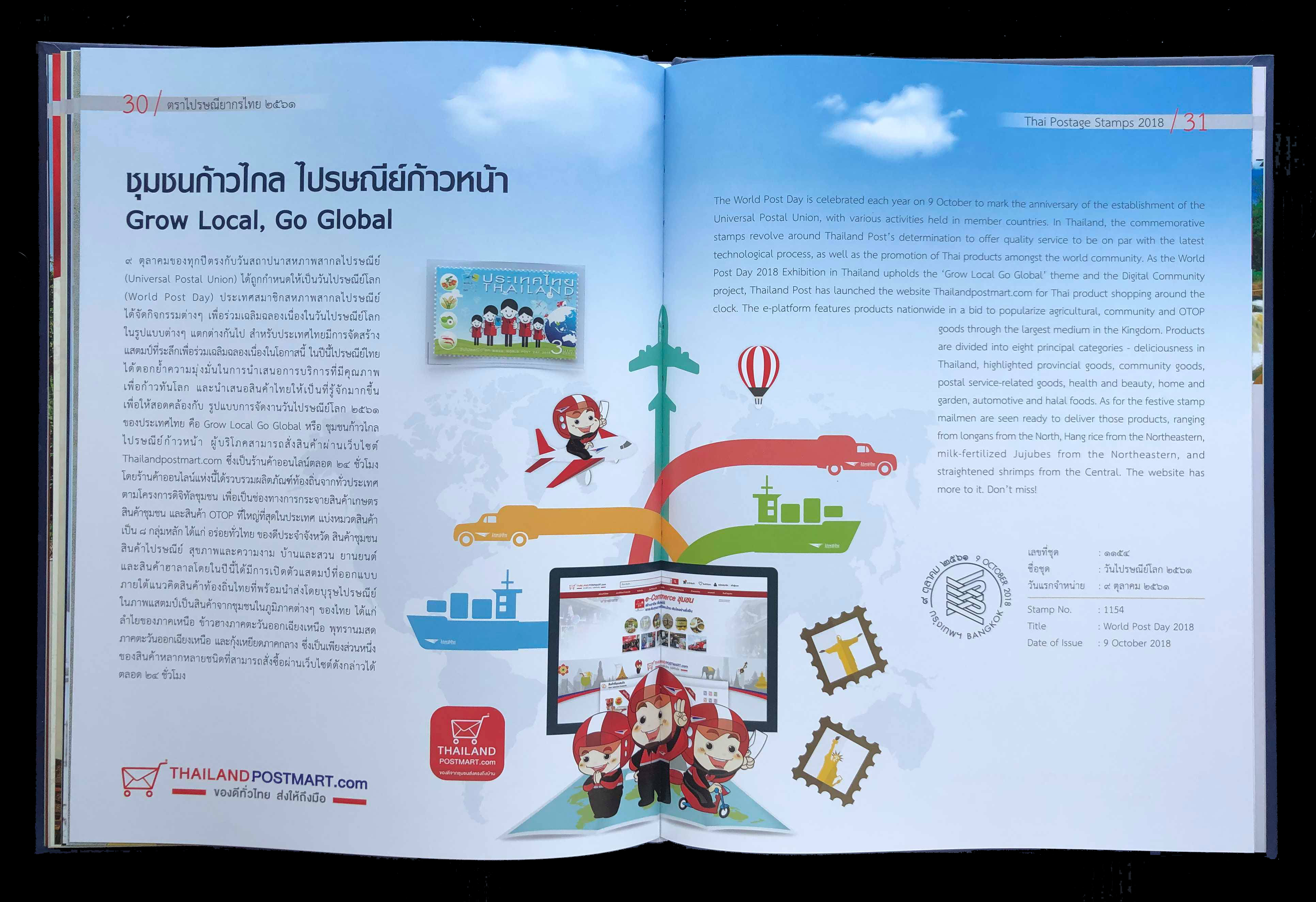 สมุดตราไปรษณียากรไทยประจำปี 2561