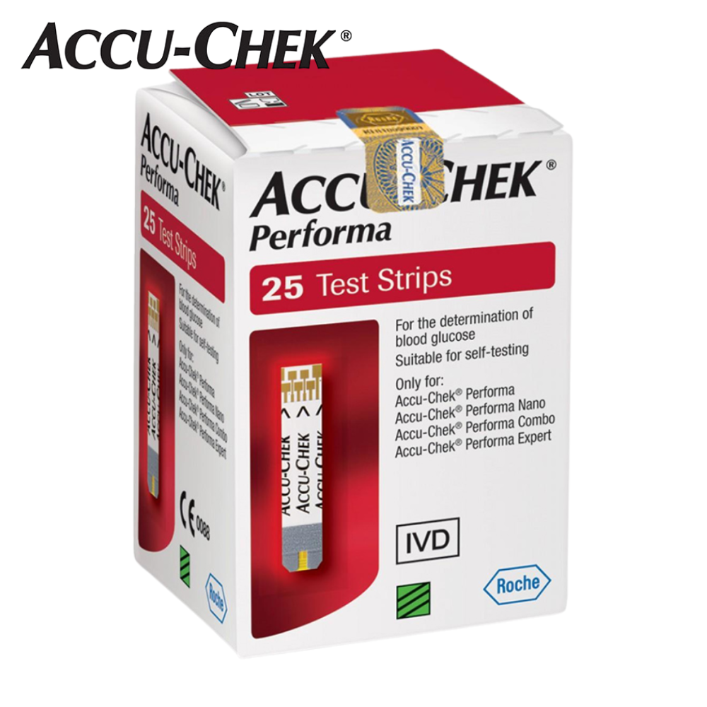 Accu-Chek Performa แถบตรวจระดับน้ำตาล 25 ชิ้น