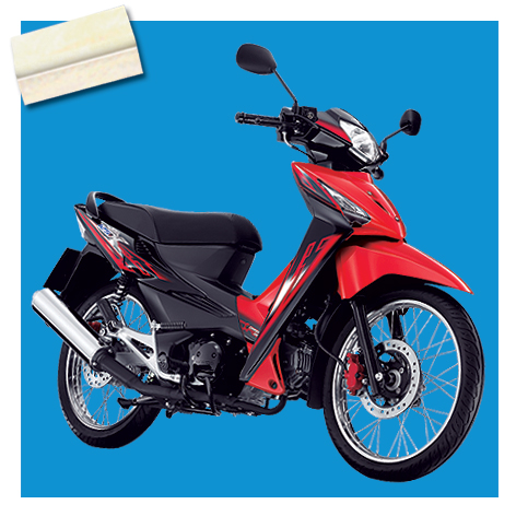 Sticker Honda Wave 125 X ปี 2007 รุ่น 1 ติดรถสี แดง-ดำ(เคลือบเงา)สติ๊กเกอร์ติดรถมอไซค์ ฮอนด้า เวฟ