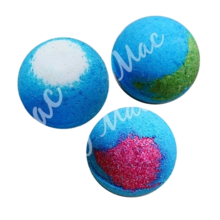 BATH BOMB COMBO SET / 3 สี+น้ำมันหอมระเหย ส้ม+น้ำมันมะกอก