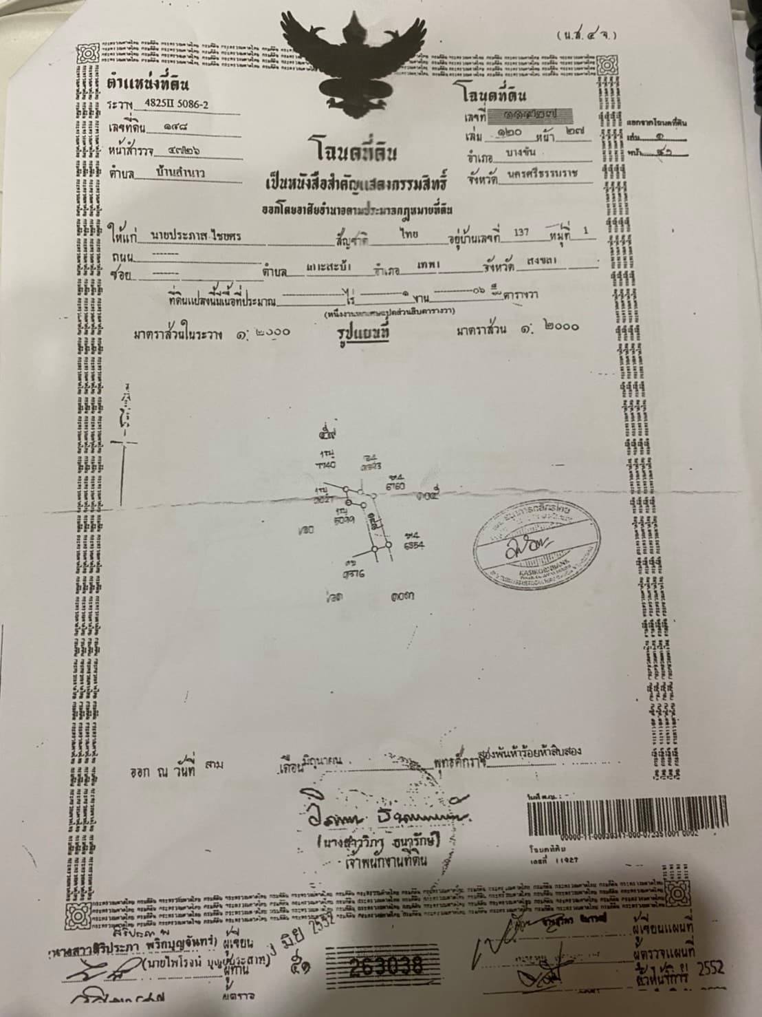 ขายที่ดินราคาถูกในเขตเทศบาลอำเภอบางขัน จังหวัดนครศรีธรรมราชไร่ละ6.5แสนใกล้ถนนใหญ่350เมตร,เซเว่น530เมตรบรรยากาศดีเดินทางสะดวกสบาย