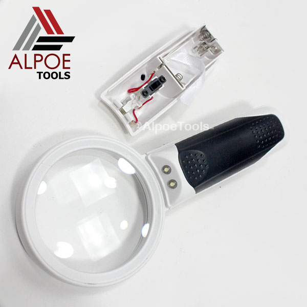 แว่นขยาย แบบด้ามจับ มีไฟ งานถอดหัวได้ รุ่น 773XXB