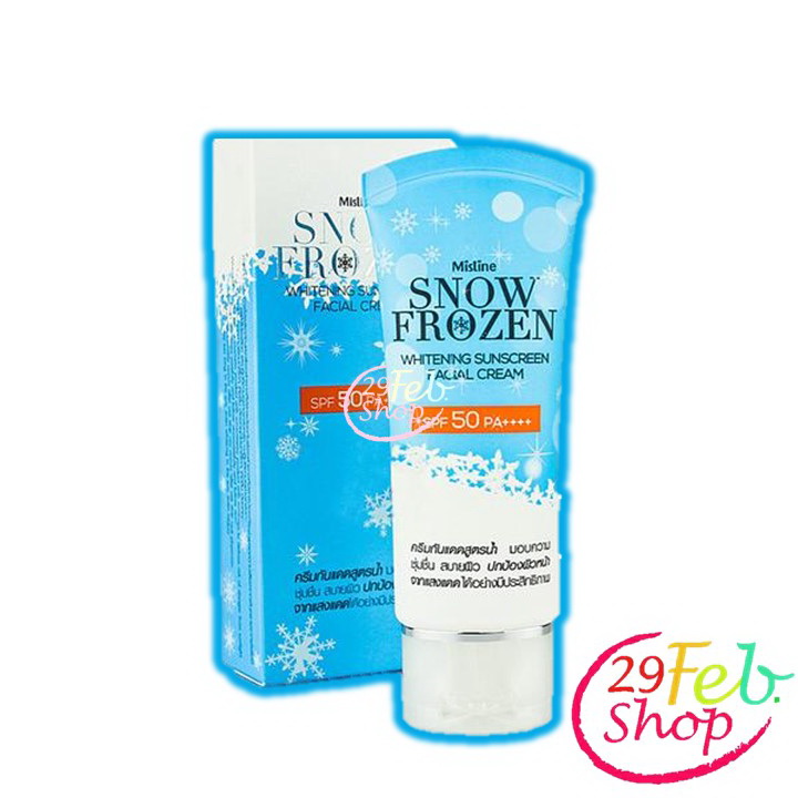 Mistine Snow Frozen Whitening Sunscreen Facial cream 30ml ครีมกันแดดหน้า มิสทีน