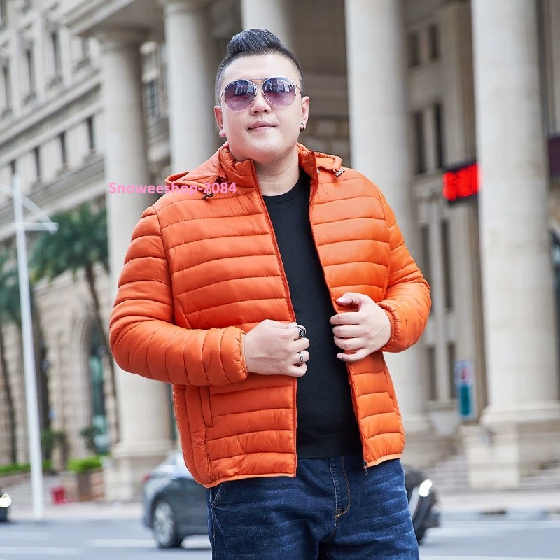 เสื้อดาวน์กันหนาวไซส์ใหญ่สุดถึง 73 นิ้ว (11XL) หมวกฮู้ดถอดได้ ใส่สบาย ไม่หนาแต่กันหนาวติดลบได้จริง อุ่น เบา ไม่เทอะทะ เที่ยวเมืองนอกมั่นใจทุกทริป ใส่ได้ทั้งผู้ชายและผู้หญิง มีให้เลือกถึง 8 สี