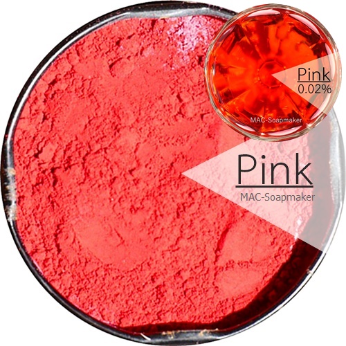 Color Pink : Pink 35 % สีชมพู / CI 45430 + CI 14720 / สีผสมชนิดผง เกรดเครื่องสำอาง ละลายได้ในน้ำ COA