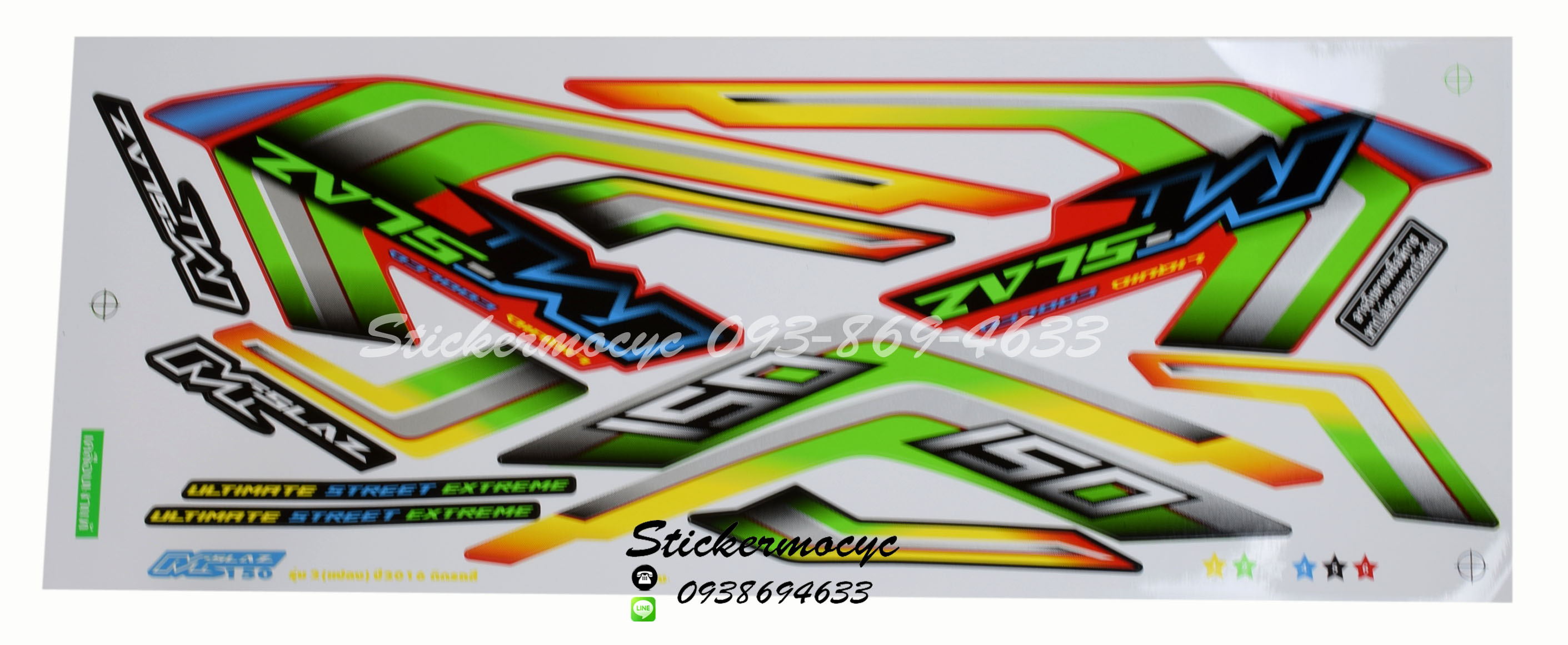 Sticker YAMAHA M SLAZ (แปลง) ปี 2016 รุ่น 2 ติดรถสี แดง(เคลือบเงา) สติ๊กเกอร์ ติดรถมอเตอร์ไซค์ ยามาฮ่า เอ็ม แสลด