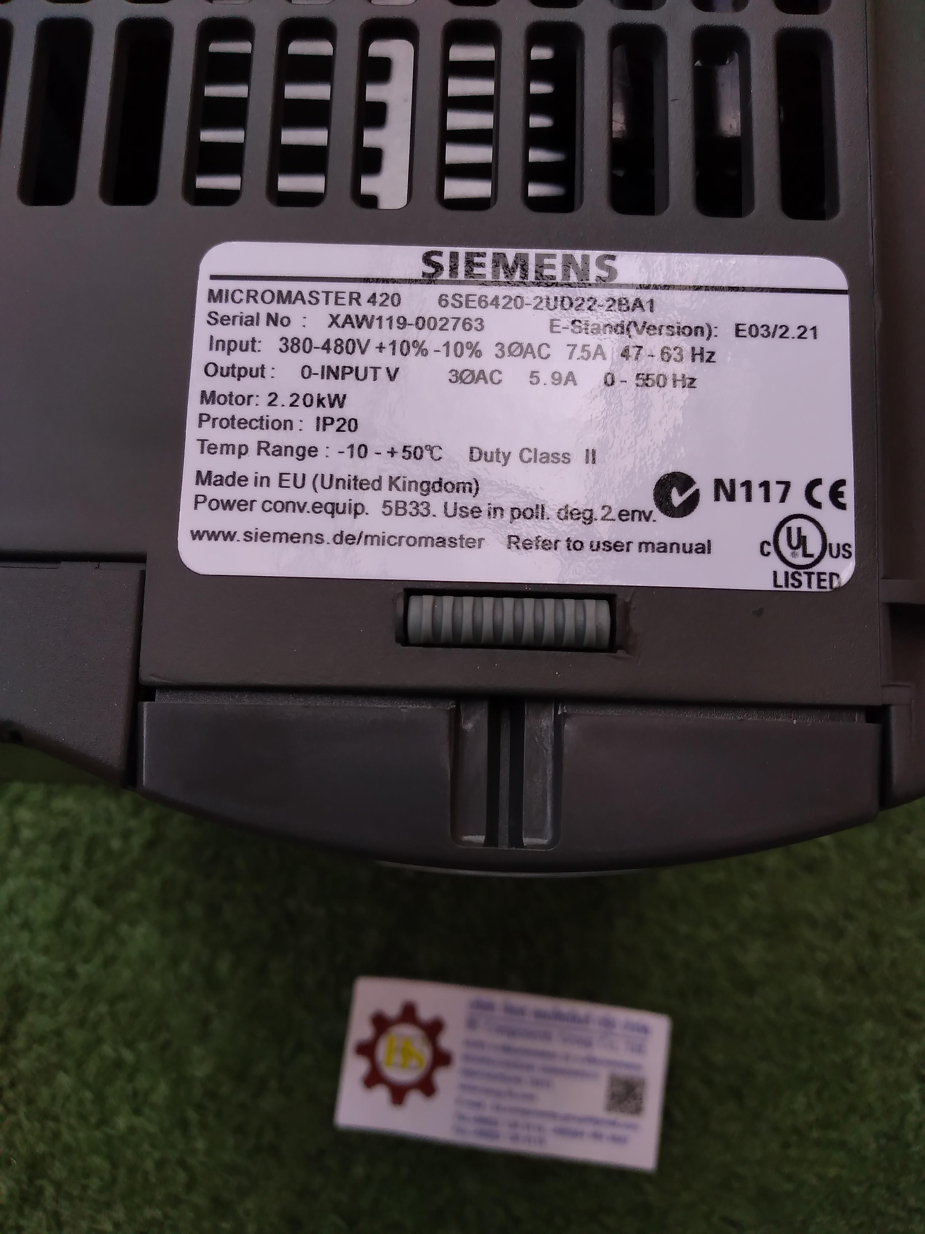 SIEMENS : MICROMASTER 420 6SE6420-2UD22-2BA1