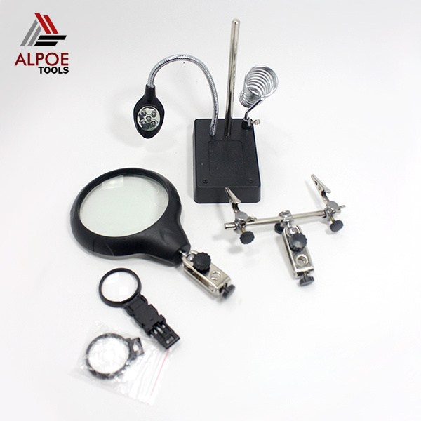 แว่นขยายตั้งโต๊ะ พร้อมตัวจับ รุ่น MG16129-C