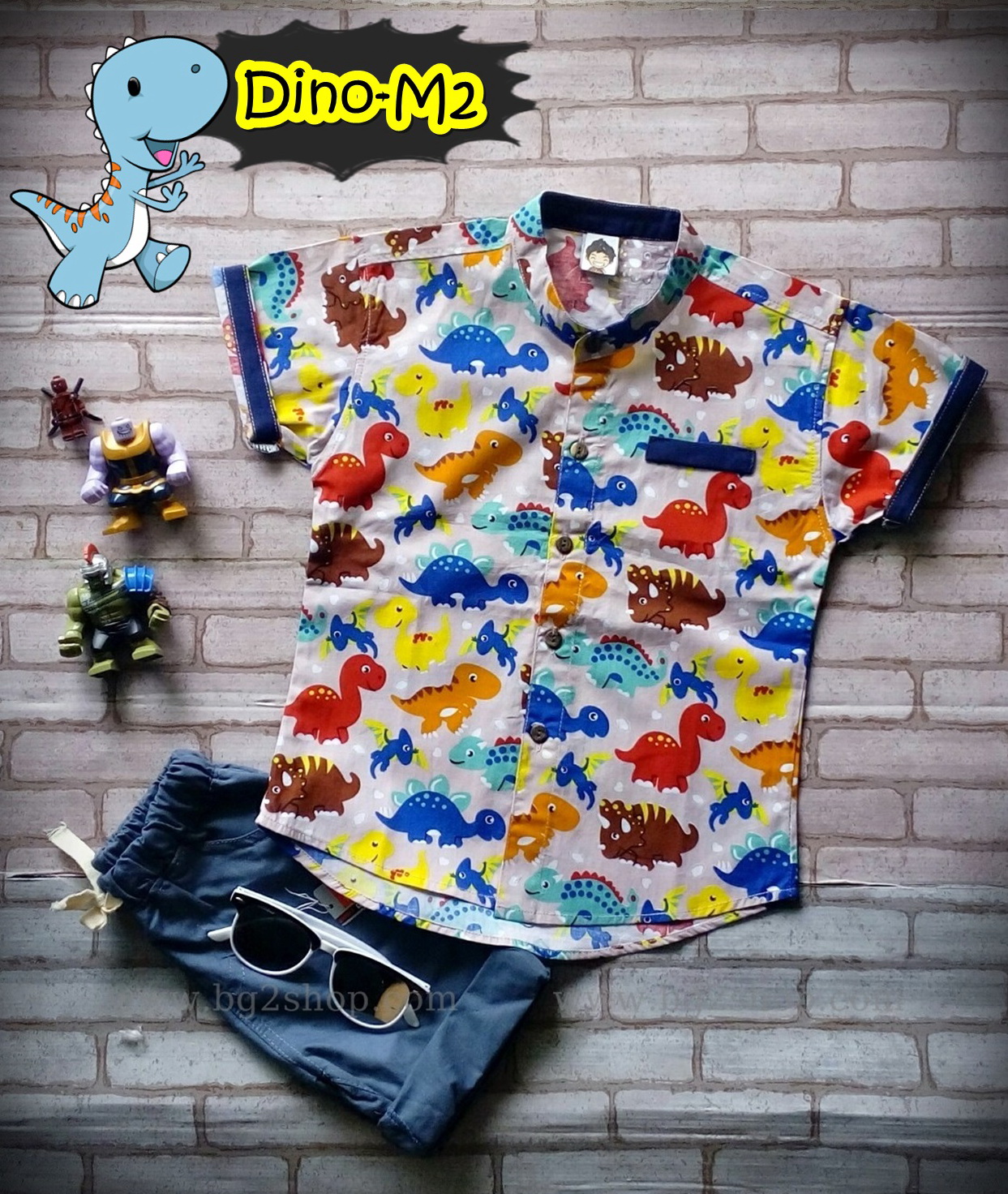 [ Sale ] สีไมโล คอจีน ลายไดโนเสาร์