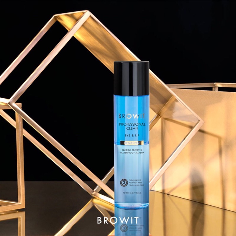 BROWIT PROFESSIONAL CLEAN EYE & LIP REMOVER 150 ml ผลิตภัณฑ์ทำความสะอาดเครื่องสำอางบริเวณรอบดวงตา