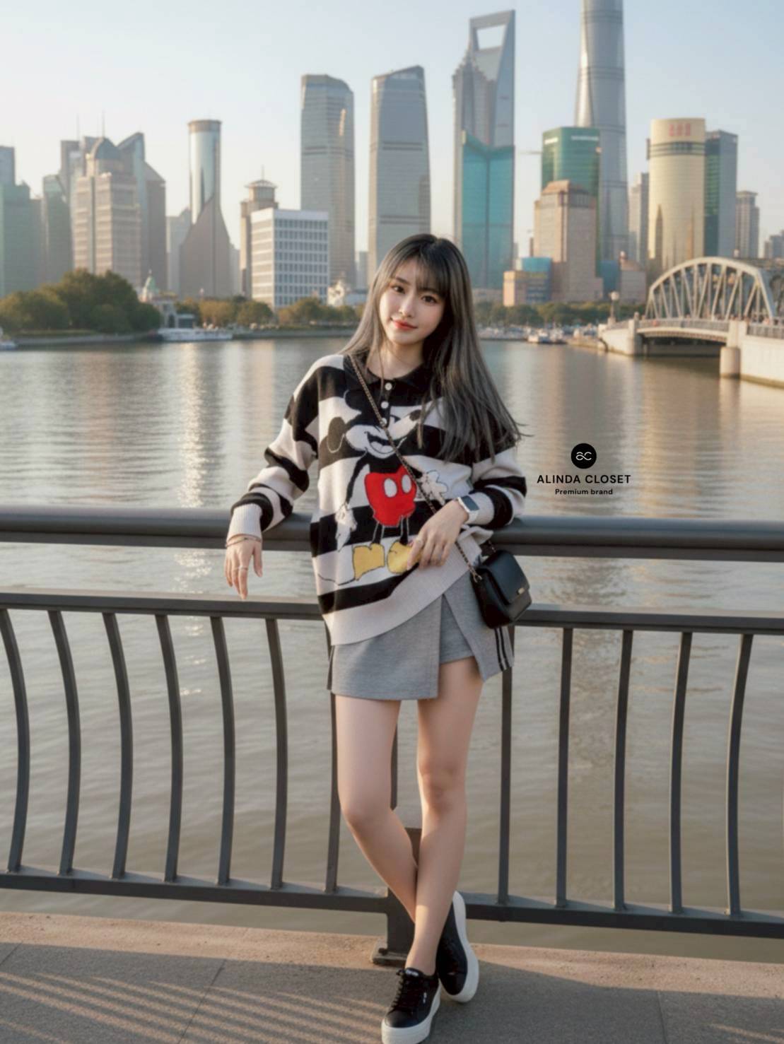 Tag : ❥𝐀𝐋𝐈𝐍𝐃𝐀 Code : #LE08711 Detail : ชุดเซ็ทเสื้อไหมพรมแขนยาวคอปกลายทางสีดำเทา ลายน้องมิคกี้สุดน่ารัก เนื้อผ้าดีมาก ใส่อุ่น ไม่คัน ทรงหลวมใส่สบายมากค่ะ มาพร้อมกับกระโปรงกางเกงสั้นสีเทาผ้าวอร์มเนื้อน