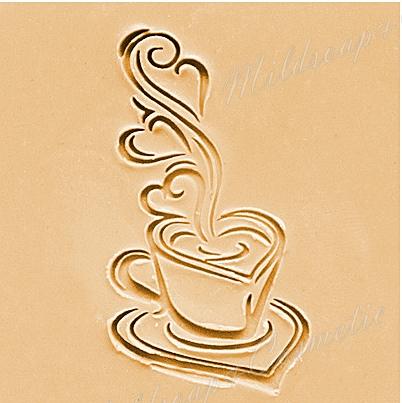 COFFEE NATURAL SOAP STAMP 5.2 x 5.2 CM.