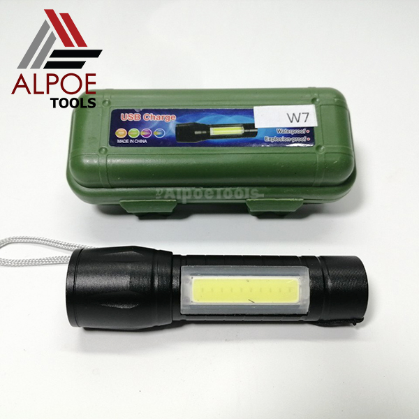 ไฟฉายชาร์จ สาย USB ขนาดเล็ก มีไฟข้าง