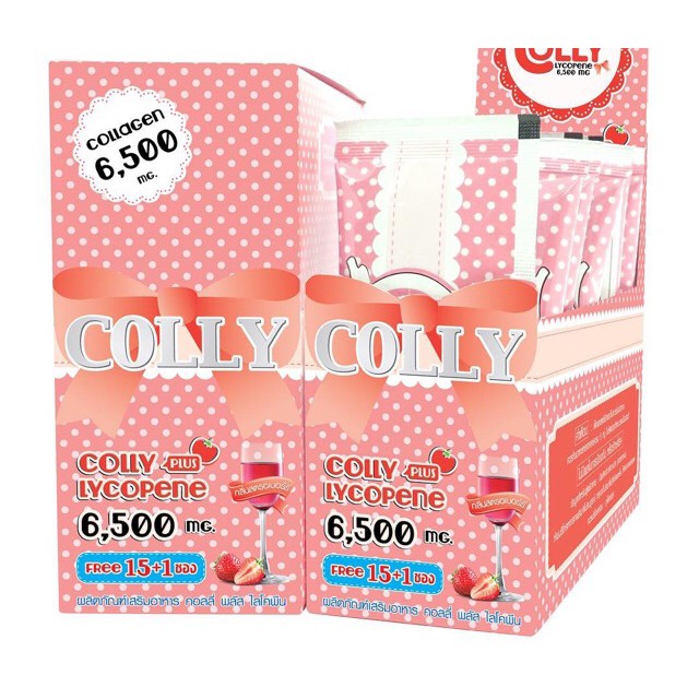 colly plus lycopene 6,500 mg. คอลลี่ พลัส ไลโคปีน 15+1 ซอง