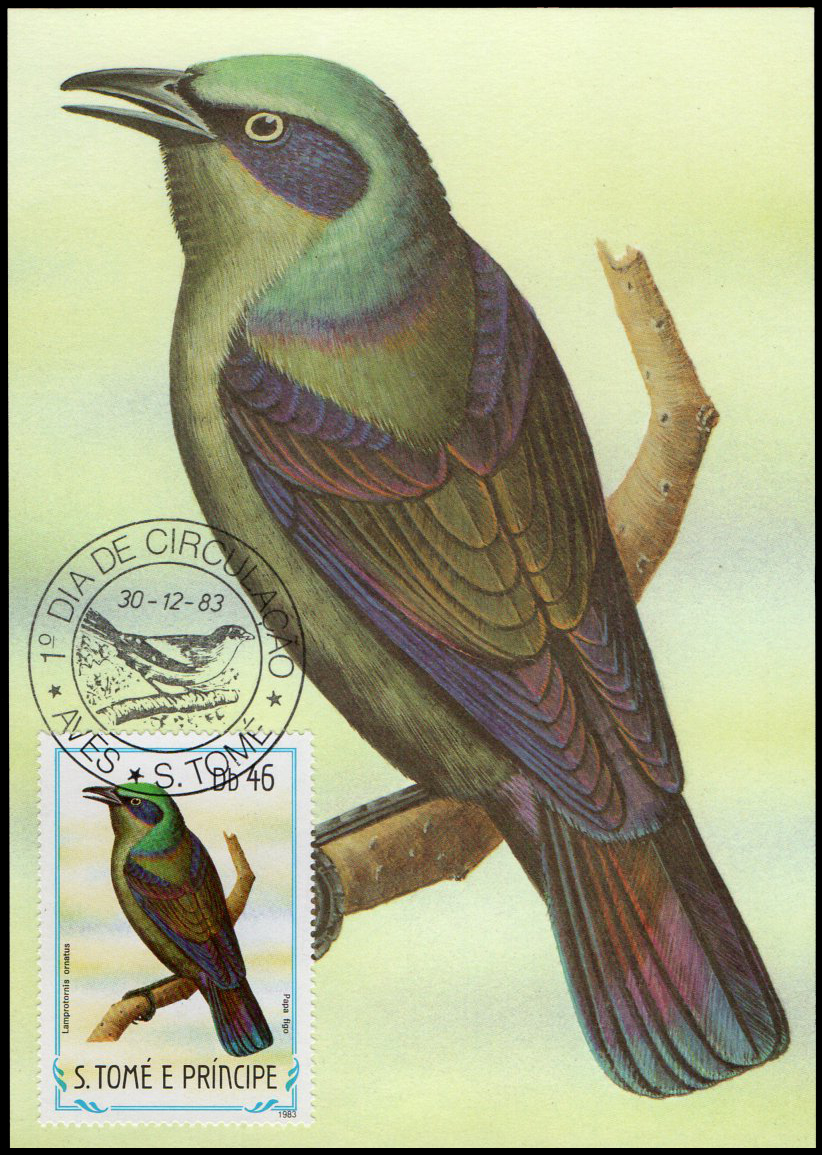 Post Cards S.Tome E Principe Bird 1983