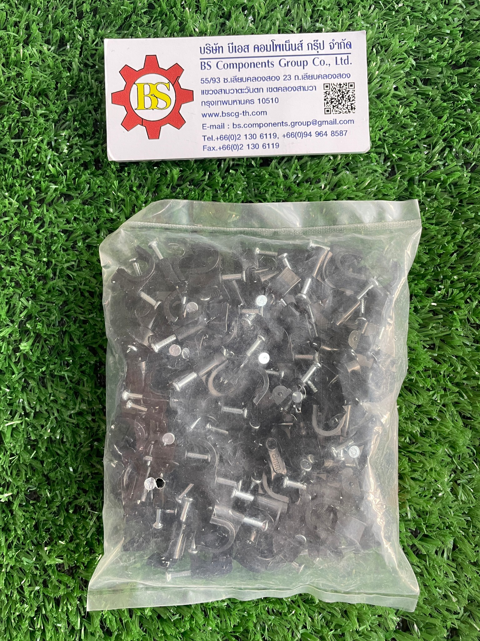 Sale : Round Cable Clip 8mm. SRC-8B-100 (100 pcs/pkts)