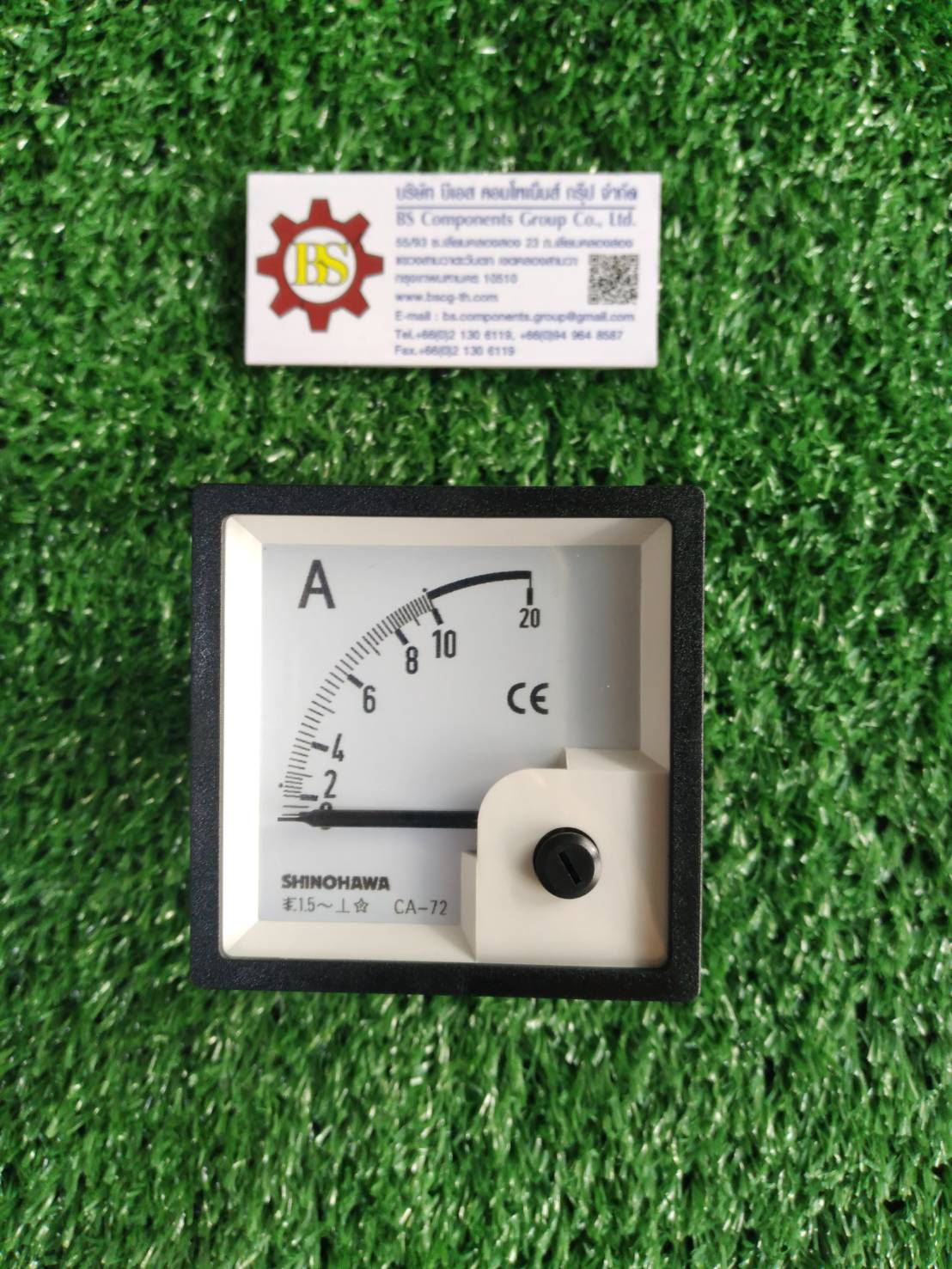 SHINOHAWA : AC Amp meterCA-72 72x72mm.10A (ต่อตรง)