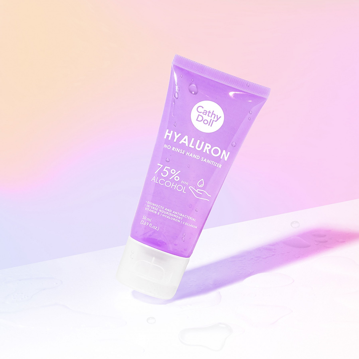 Cathy Doll Hyaluron No Rinse Hand Sanitizer 50ml เจลทำความสะอาดมือ 75% เคที่ ดอลล์