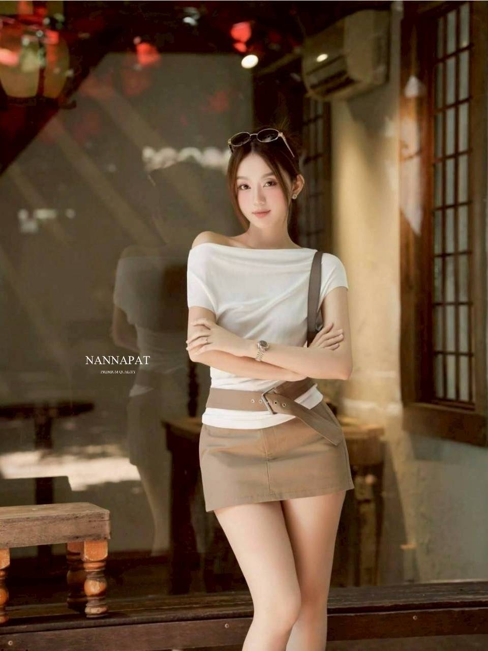 SET 3 ชิ้ เสื้อไหล่เบี่ยงสุดฮอต ผ้ายืดนุ่มใส่สบาย มาคูกับกระโปรงเอวสับ ผ้าดีมาก พร้อมซับในกางเกงไม่ต้องกลัวโป๊นะคะ ไม่พอ ยังมีเข็มขัดผ้ามาให้ใส่แม็ชเท่ๆ