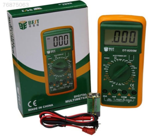 BST-9205M Digital Multimeter, Handheld Customized Multimeter LCD Display AC/DC Current Testing