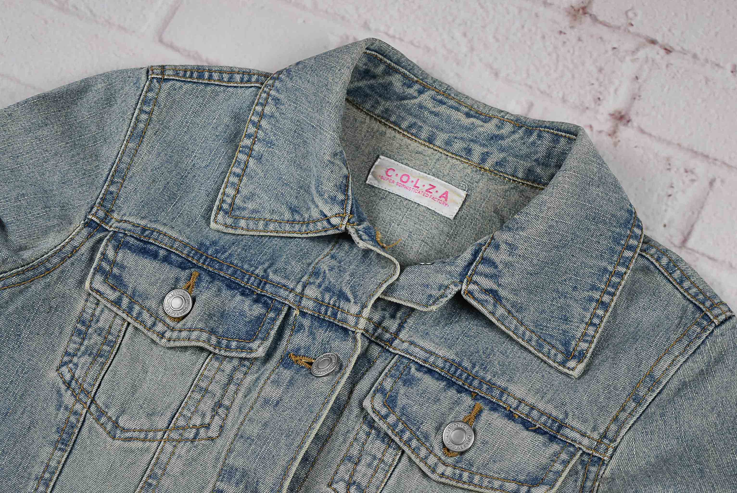 "เสื้อเด็ก" C.O.L.Z.A อกจริง 33 ไซส์ 140 เสื้อแจ็คเก็ตยีนส์ แขนยาว เด็กหญิงชาย ทรงสวย เนื้อผ้านุ่มใส่สบาย ใส่คลุมกันแดด