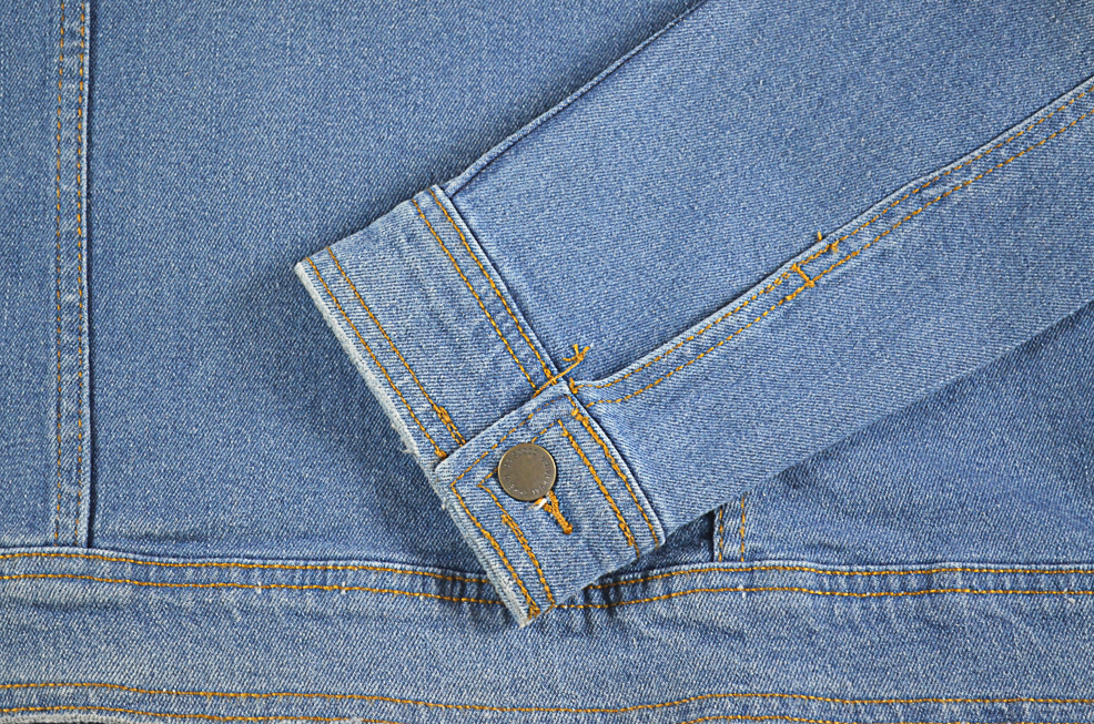 Universal Thread อกจริง38' (S) เสื้อแจ็คเก็ตยีนส์ เสื้อยีนส์แขนยาวหญิงชาย ผ้ายีนส์ยืด ไม่แข็งใส่สบาย มีกระเป๋าข้างนอกและใน ใส่คลุมกันแดด