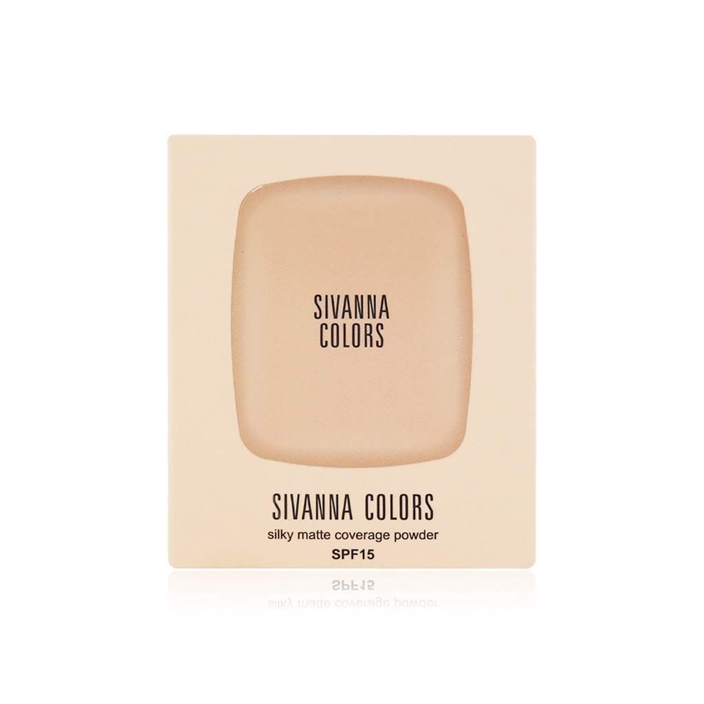 สิวันนา แป้งพัฟ ผสมรองพื้น แป้งตลับ ปกปิด คุมมัน 7g HF117 Sivanna Colors Silky Matte Coverage Powder SPF15 ❤