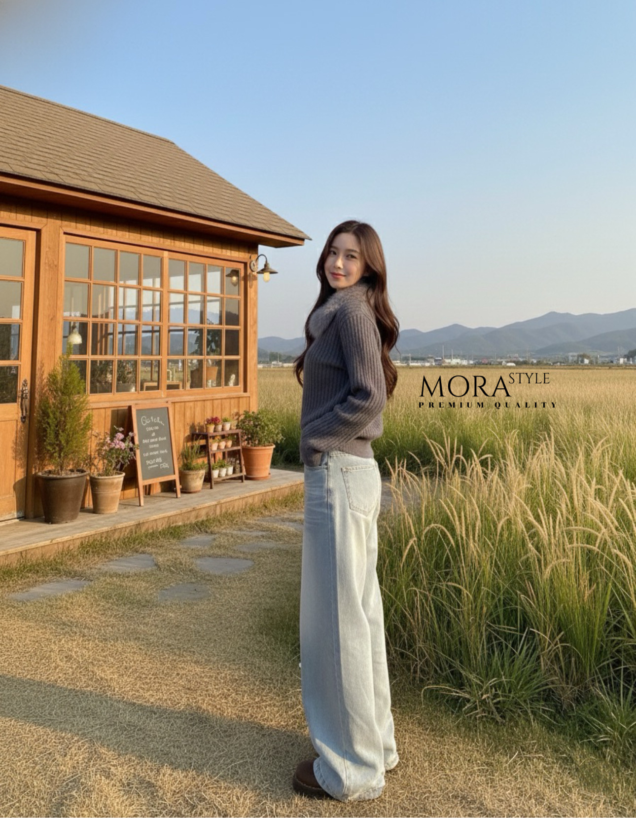 เซ็ท 2 ชิ้น เสื้อไหมพรมแขนยาวผ้ายืดหยุ่นใส่สบายแต่งขนเฟอร์ช่วงคอ มีซิปรูดด้านหน้า งานน่ารักมาก มาพร้อมกับกางเกงยีนส์เอวสูงขายาว ทรง บาเรล แต่งฟอกสียีนส์อ่อน ผ้าหนา ใส่แมทช์เที่ยวชิลล์ๆรับลมหนาวนี้ได้เลยนะคะ