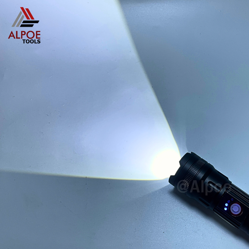 ไฟฉายแรงสูง หลอด T16 พร้อมอุปรกรณ์ชาร์จ มีไฟข้าง รุ่น MAX-6526