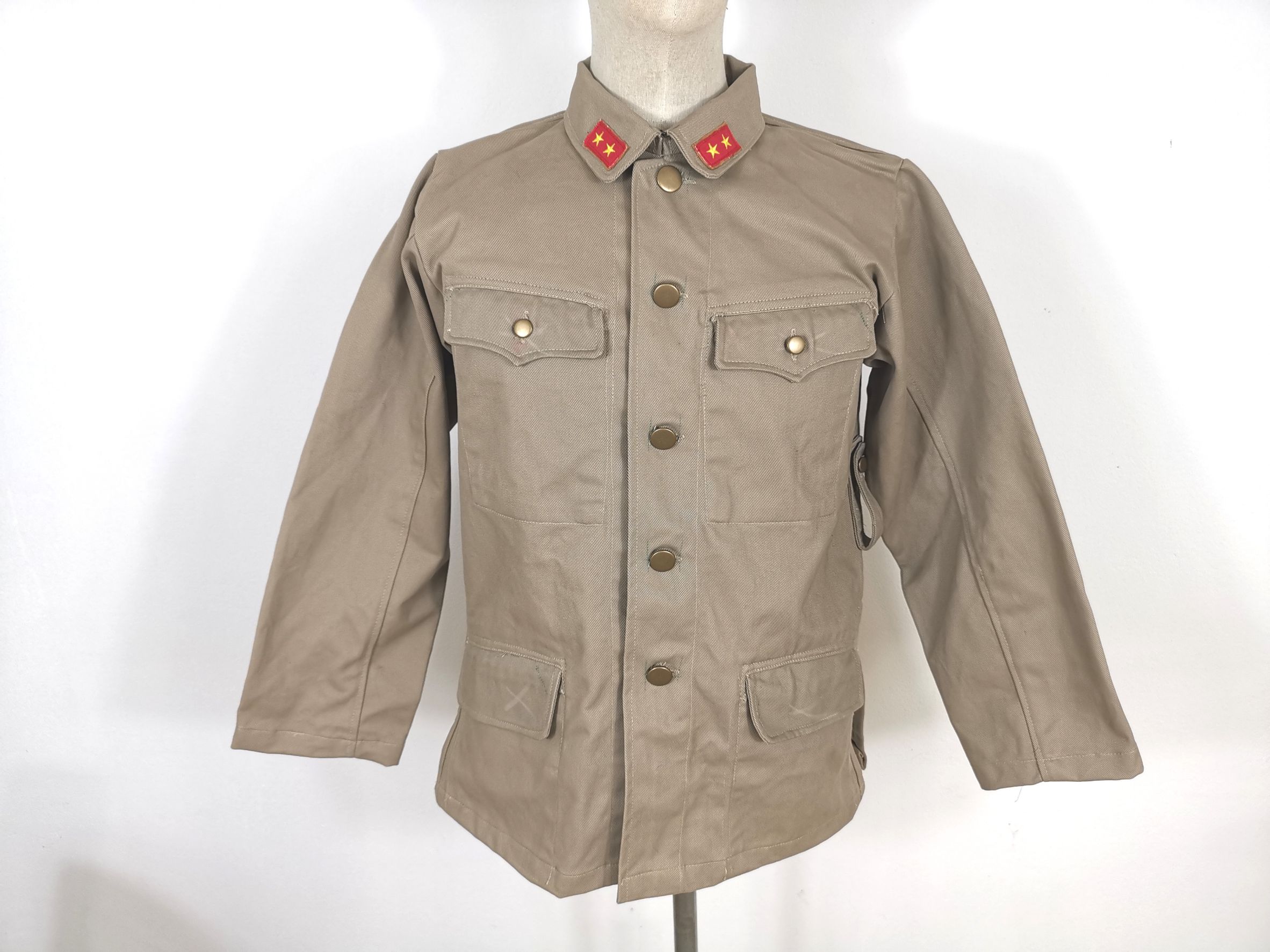 ชุดทหารญี่ปุ่น สงครามโลก เสื้อ + กางเกง + ติดยศคอตามรูป WW2 Japan Army Type 98 IJA Summer Uniform ร้าน BKK Militaria