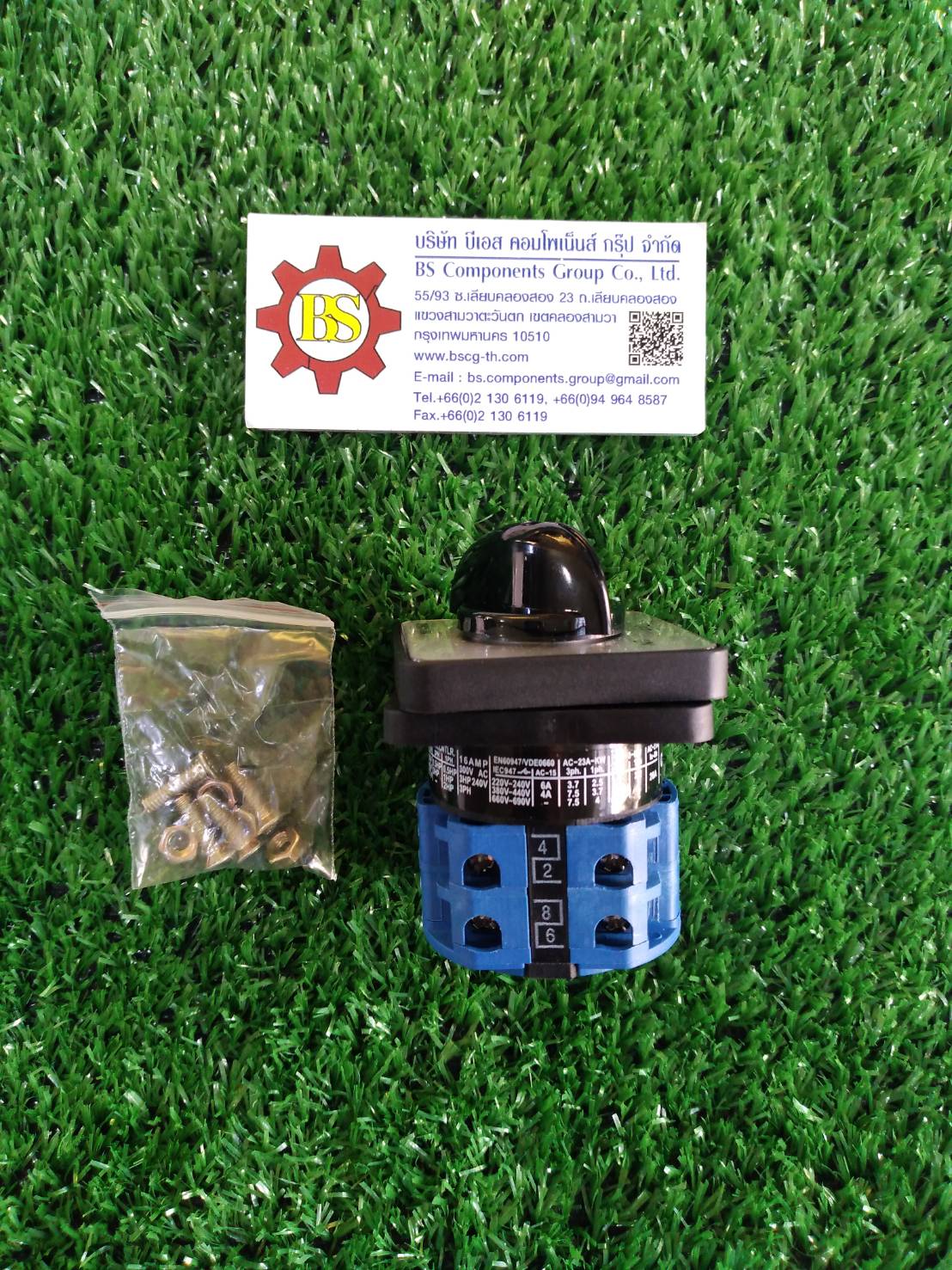 SHINOHAWA : ซีเล็คเตอร์ ON-OFF-ON 16A 2ชั้น 4NO (2NO+2NO) 48x48mm