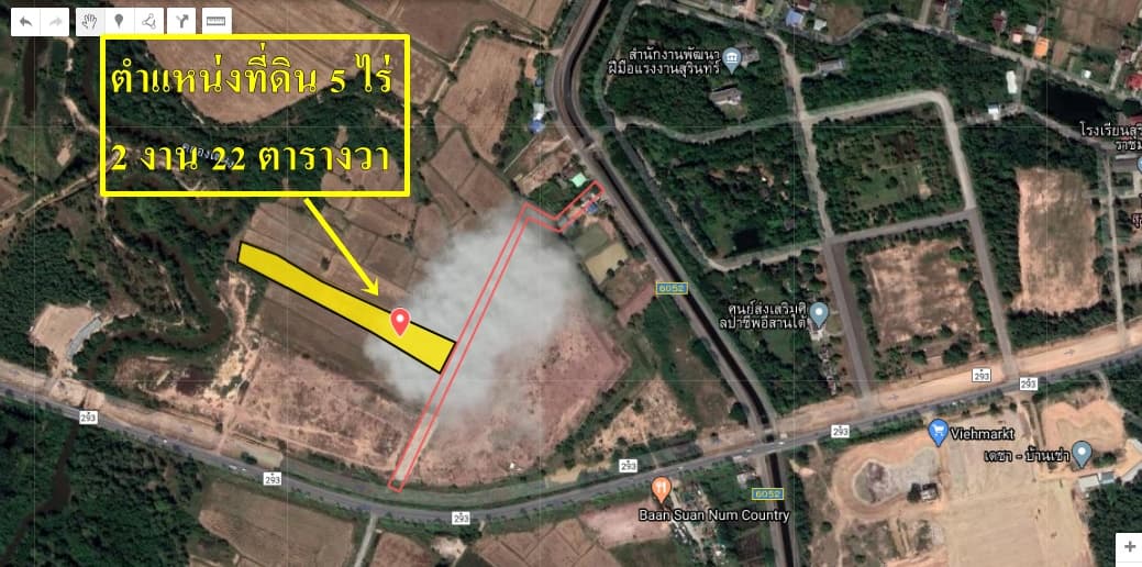 ขายที่ดินสวยราคาถูกอ.เมืองสุรินทร์เหมาะแก่การลงทุนทำธุรกิจใกล้ศูนย์ศิลปาชีพอีสานใต้ 600 ม.ใกล้ รร. สุรินทร์ราชมงคล 800 ม.5 ไร่ 2 งาน 22 ตรว.