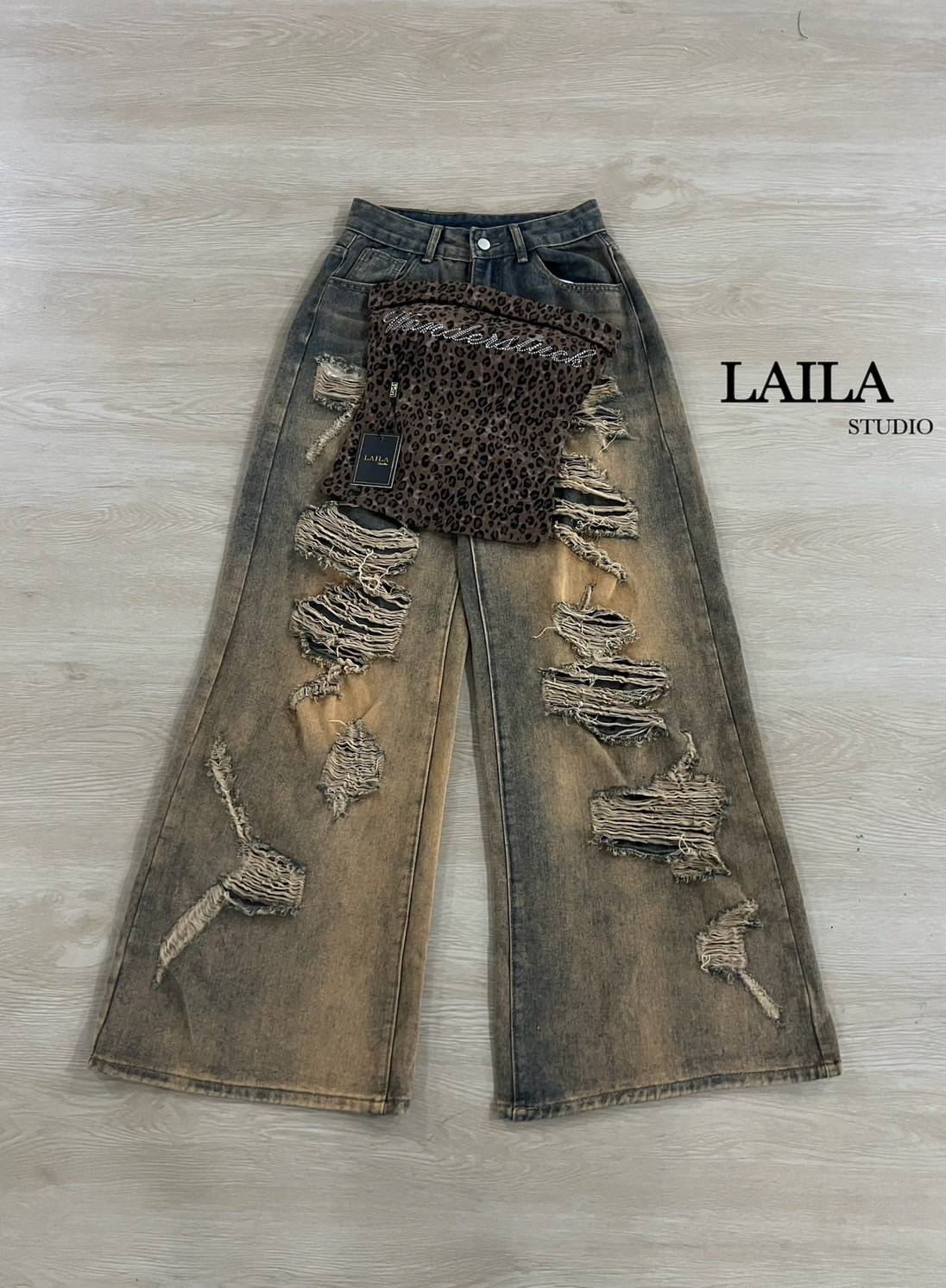 Tag: LAILA Detail:setเสื้อ+กางเกง เสื้อทรงเกาะอกลายเสือสีน้ำตาลสุดแซ่บแต่งอักษรด้านหน้า เสริมทรงที่อกอย่างดี มาพร้อมกางเกงยีนส์ขายาวสีฟองอย่างสวย ผ้าสวยมีน้ำหนัก ทรงกระบอกแต่งขาดช่วงเข่าและขา สาวเท่สายชิวสายคาเฟ่ ต้องมีกันน้าา #bywila #เสื้อเกาะอก #ชุดยีน