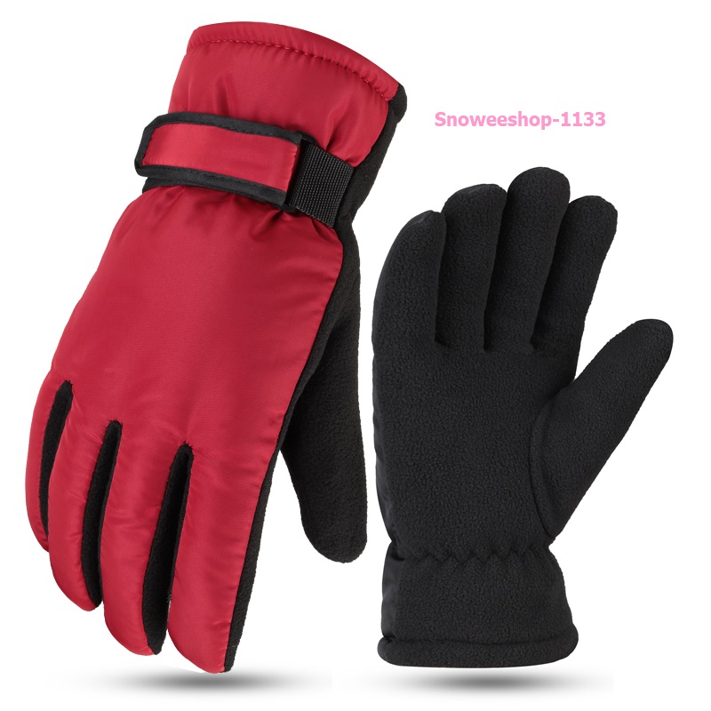 ถุงมือสกี ถุงมือกันหิมะ กันหนาวใส่ติดลบพร้อมสายปรับขนาดใส่ได้ทั้งผู้ชายและผู้หญิง พร้อมทัชสกรีนเฉพาะสีดำ มี 5 สี
