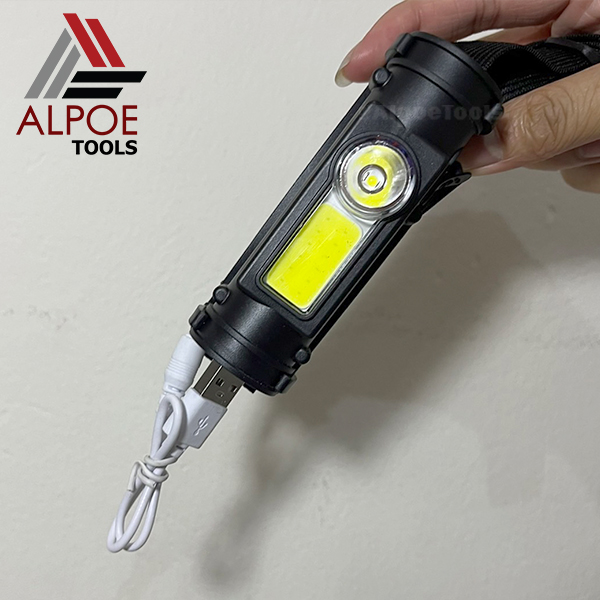 ไฟคาดหัว หลอด LED , COB แบบชาร์จในตัว รุ่น PAE-102