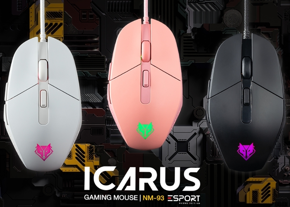 NM-93 NUBWO ICARUS Gaming Mouse เมาส์ Silent มาโคร 6 ปุ่ม ปรับระดับ DPI ได้ 4 ระดับ MO-NW-MC-093xx