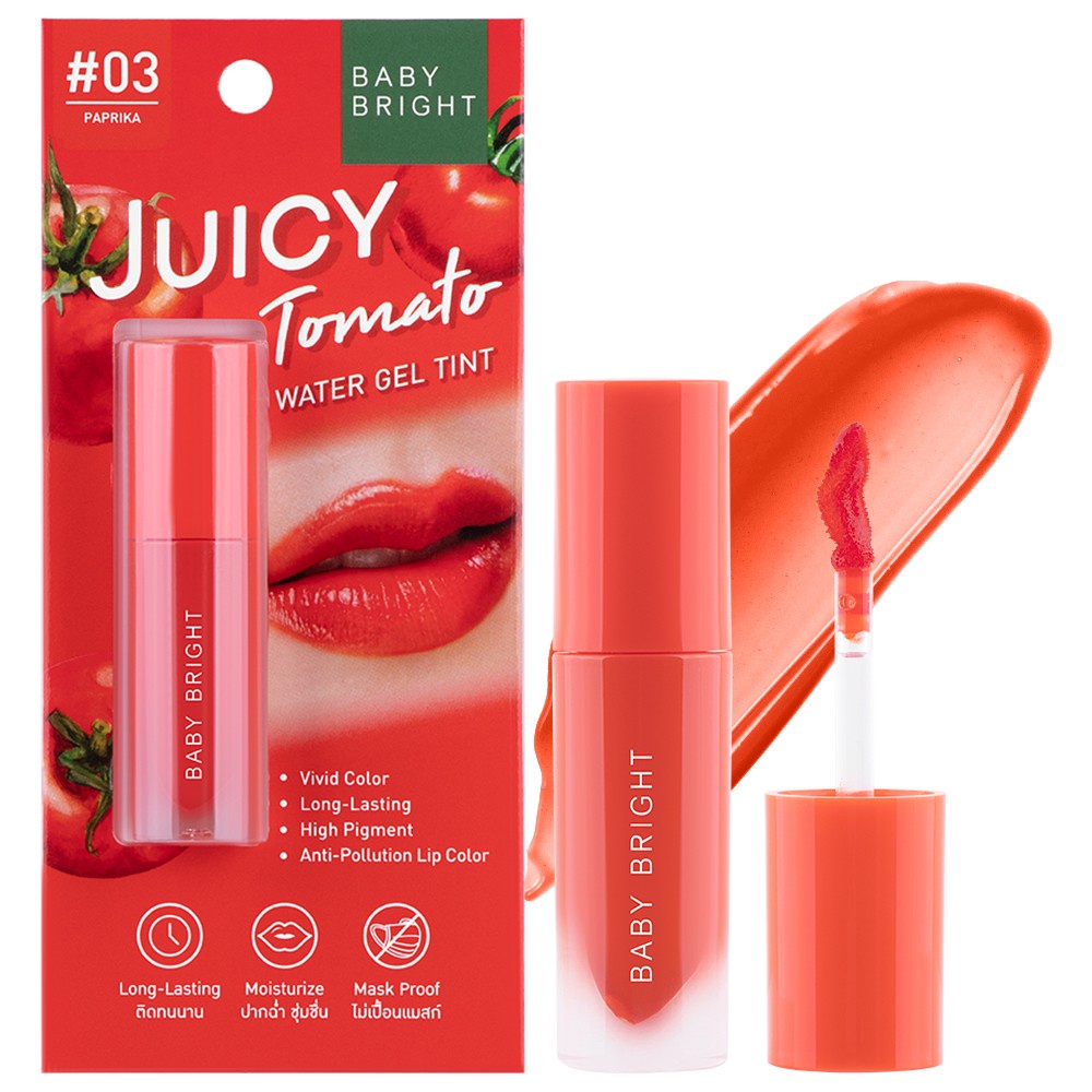 Baby Bright Juicy Tomato Water Gel Tint 2.5g ลิปทิ้นท์ ลิปมะเขือเทศ เบบี้ไบร์ท