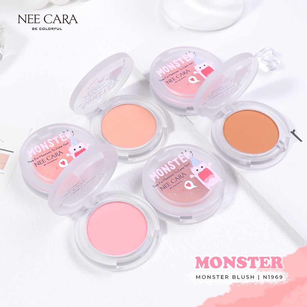 NEE CARA Monster Blush N1969 นีคาร่า มอสเตอร์ บลัช 6กรัม บลัชออน ปัดแก้ม