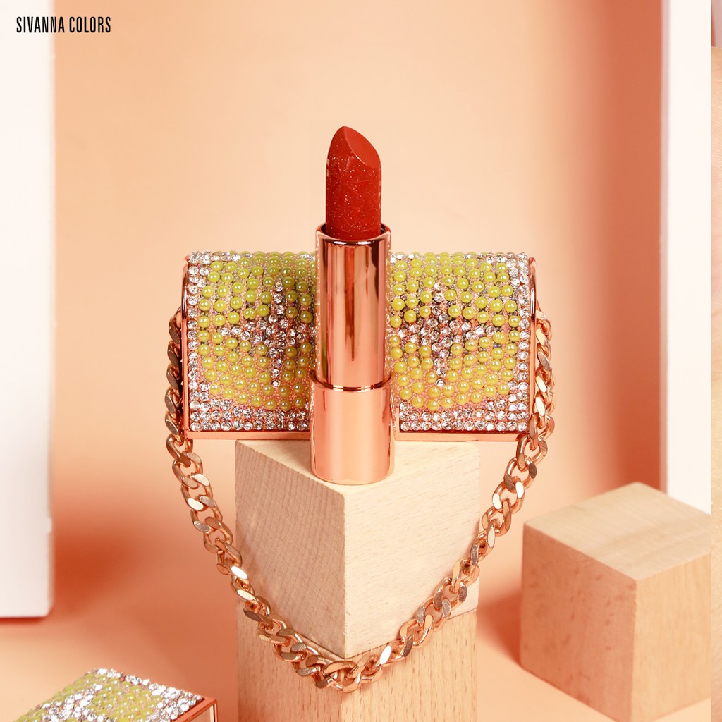 Sivanna Colors Green Pearl Luxury Lipstick HF4033 ซีเวียน่า ลิปกรีนไข่มุก