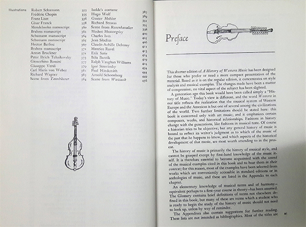 A History of Western Music, Shorter Edition