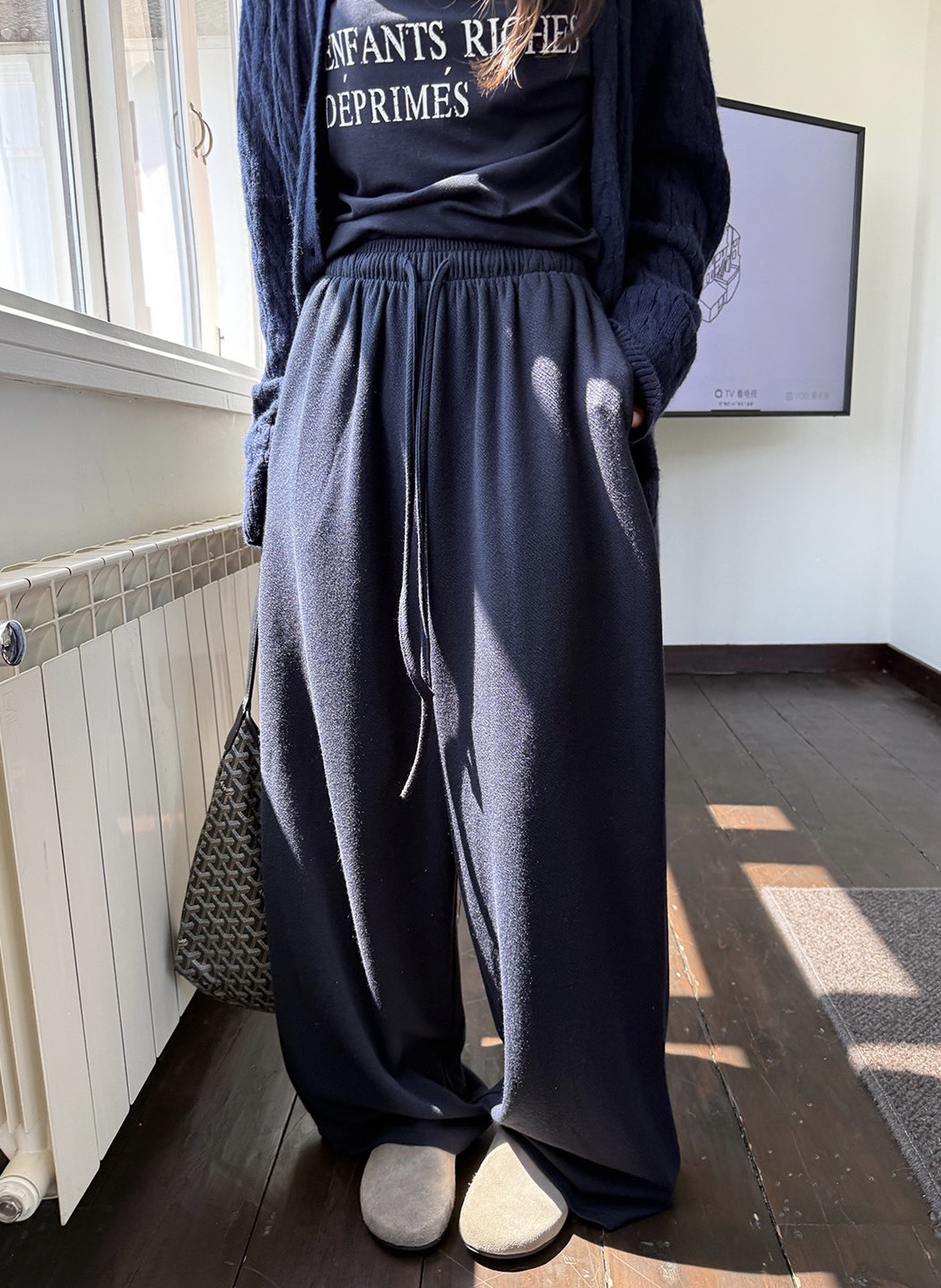 || GB SHOP ||| 7668# กางเกงขายาวมีเชือกรูดช่วงเอว เนื้อผ้าดี งานสวย