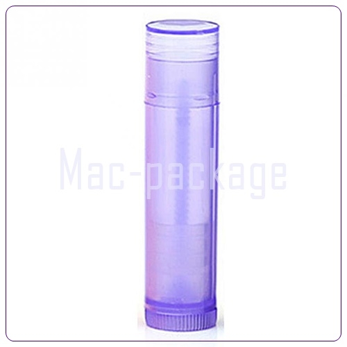 PURPLE LIPSTICK TUBE หลอดลิปสติกใสสีม่วง 5 มล.มีฝาปิด